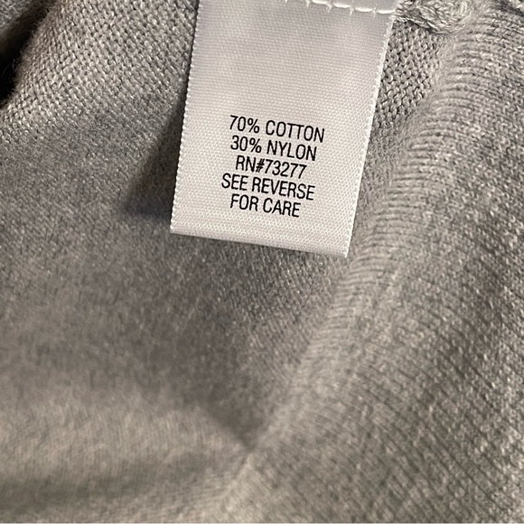 CROFT & BARROW Gray Cardigan Button Down Long Sleeve Top Sweater Plus Sz 1X NEW - Picture 5 of 8